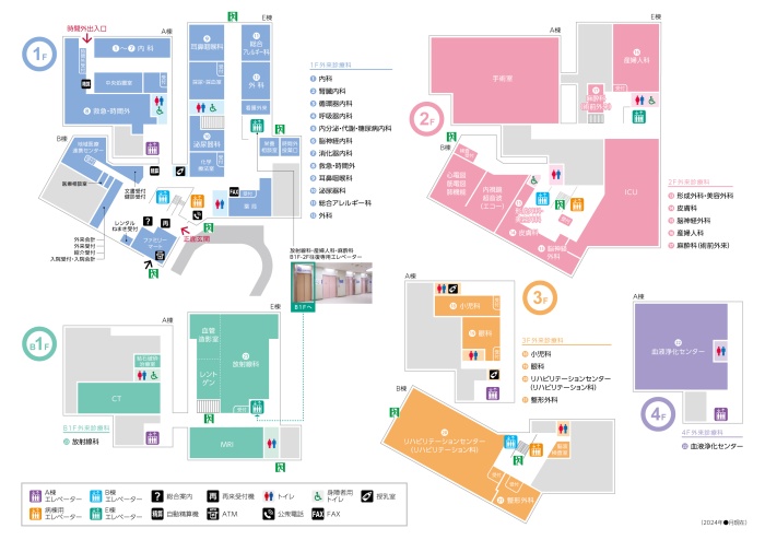 フロアマップ | 藤田医科大学 ばんたね病院